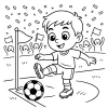 Pobierz PDF pilkarz wykonujacy rzut rozny na stadionie darmowa kolorowanka do druku