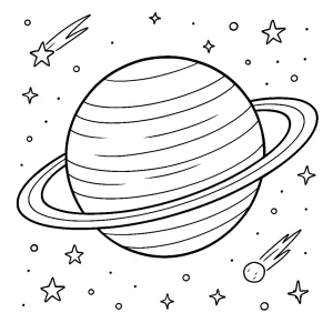 Kolorowanka do druku – Planeta Uran (PDF)