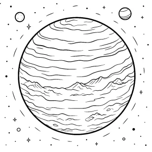 Kolorowanka do druku – Planeta Wenus (PDF)