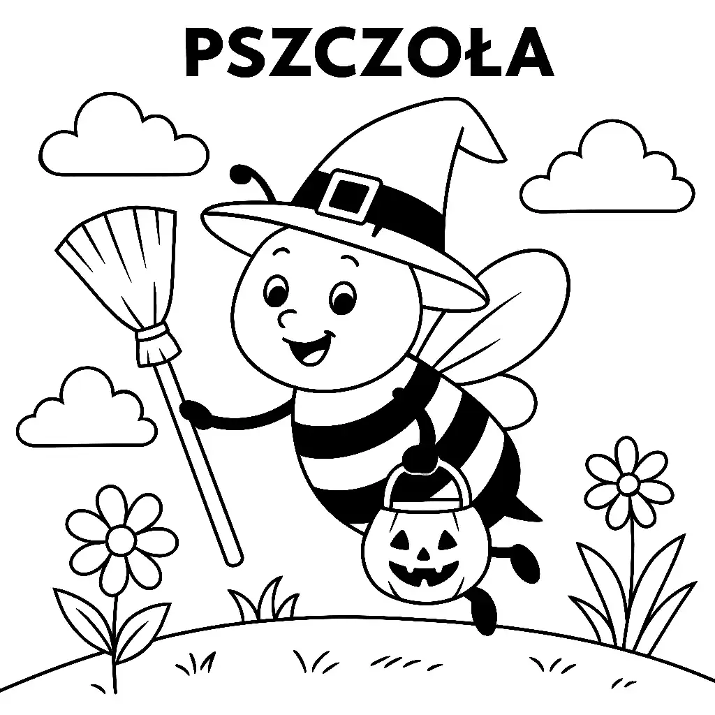 Pobierz PDF pszczolka czarownica darmowa kolorowanka do druku