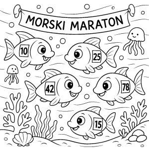 Pobierz PDF ryby maratonczyki pradow morskich darmowa kolorowanka do druku
