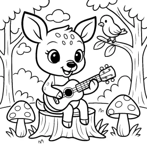Pobierz PDF sarna gra na gitarze 1 darmowa kolorowanka do druku