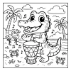 Pobierz PDF krokodylek gra na djembe darmowa kolorowanka do druku
