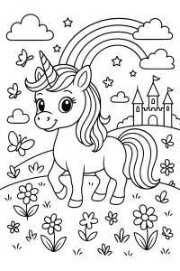 Pobierz PDF magiczny jednorozec na lace darmowa kolorowanka do druku