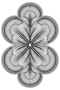 Kolorowanka do druku - Mandala finezyjny kwiat (PDF)
