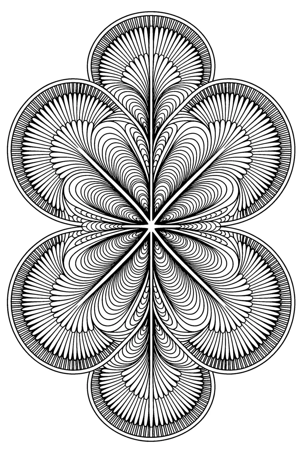 Pobierz PDF mandala finezyjny kwiat darmowa kolorowanka do druku
