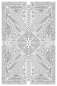 Pobierz PDF mandala futurystyczny schemat darmowa kolorowanka do druku