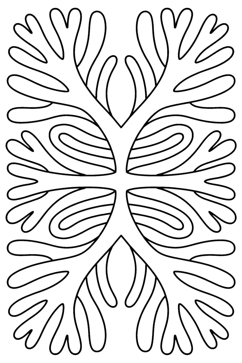 Pobierz PDF mandala galezie korala darmowa kolorowanka do druku
