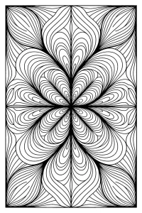 Kolorowanka do druku - Mandala hipnotyczny kwiat (PDF)