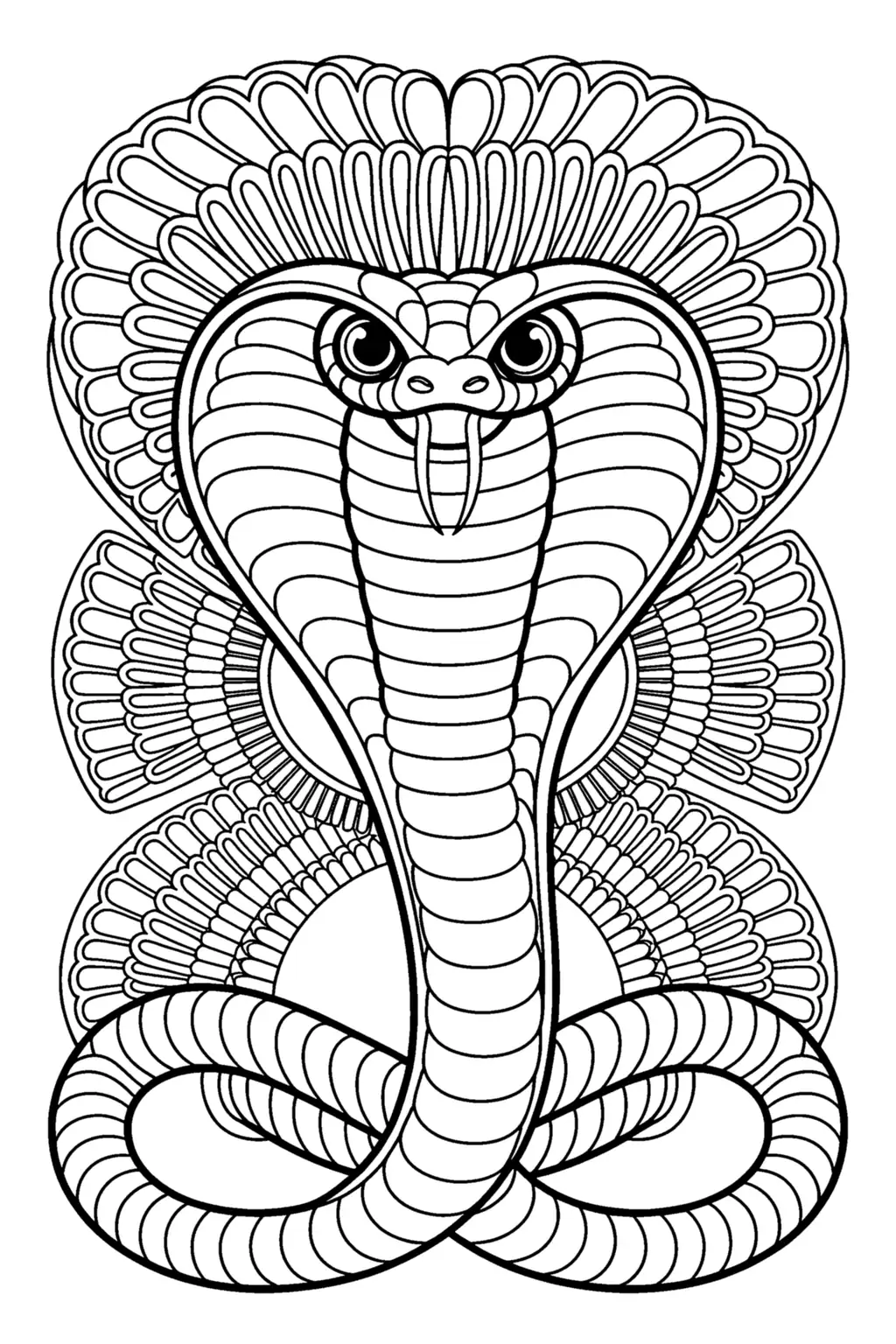 Pobierz PDF mandala krolewska kobra darmowa kolorowanka do druku