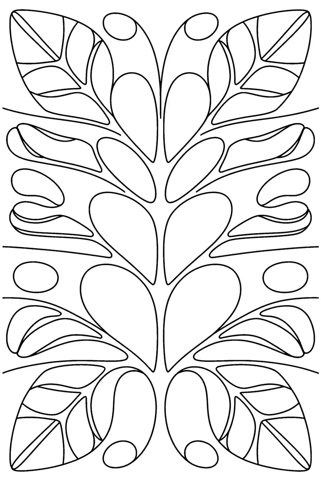 Pobierz PDF mandala liscie i serca darmowa kolorowanka do druku