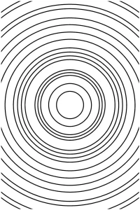 Kolorowanka do druku - Mandala okręgi na wodzie (PDF)