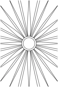 Kolorowanka do druku - Mandala promienie słońca (PDF)