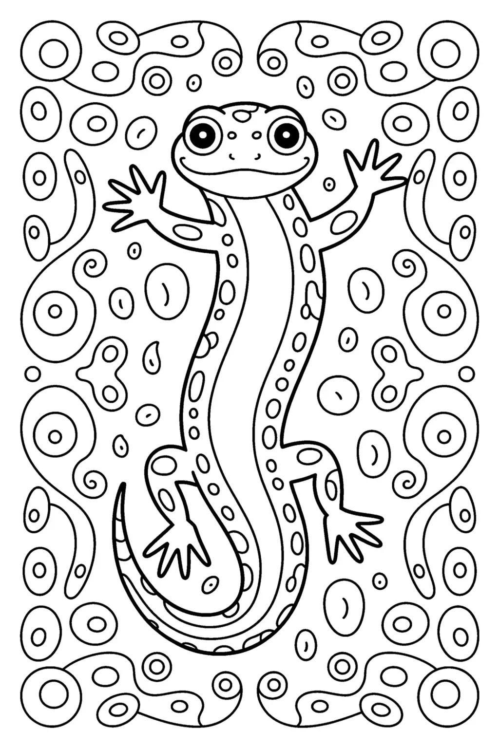 Pobierz PDF mandala salamandra plamista darmowa kolorowanka do druku