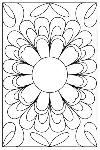 Kolorowanka do druku - Mandala wielki kwiat (PDF)