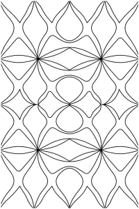 Kolorowanka do druku - Mandala z falistych kształtów (PDF)
