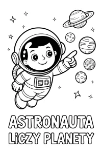 Astronauta i planety do liczenia