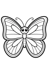 Motyl z dużymi oczami i czułkami