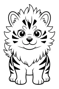 Słodki pokemon z dużymi oczami