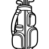 Torba golfowa z kilkoma kijami - Kolorowanka do druku