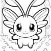 Uroczy pokemon z długimi uszami - Kolorowanka do druku