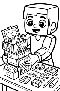 Postać z Minecrafta z szufladkami