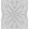 Geometryczna mandala z centralnym kwiatem - Kolorowanka do druku
