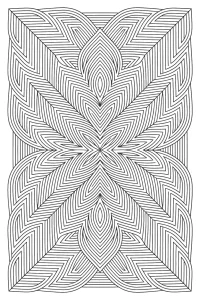 Geometryczna mandala z centralnym kwiatem