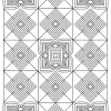 Geometryczna mandala z rombami i kwadratem - Kolorowanka do druku