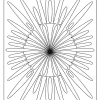 Mandala with Long Petals Around Center - Printable coloring page
