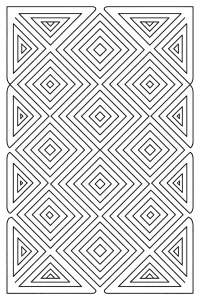 Mandala z rombami i trójkątami