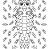 Pangolin zwischen Ameisen und Eiern - Malvorlage zum Ausdrucken