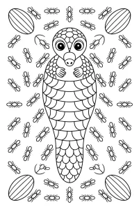 Pangolin wśród mrówek i jaj