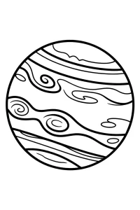 Planeta Jowisz z szerokimi pasami