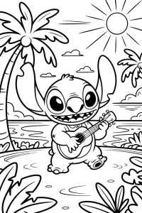 Stitch z ukulele na wyspie