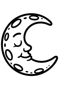 Uśmiechnięty księżyc z dużym noskiem